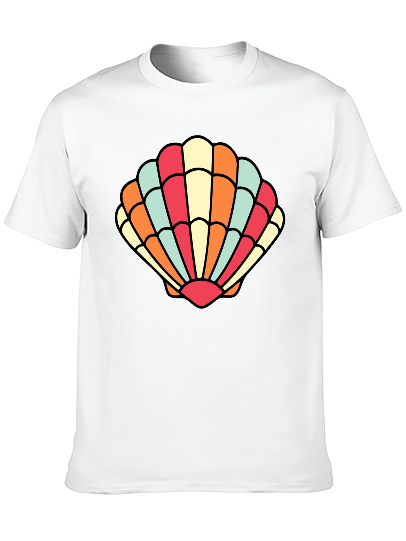 Black Seashell Graphic Tee - Retro Summer Style view 10