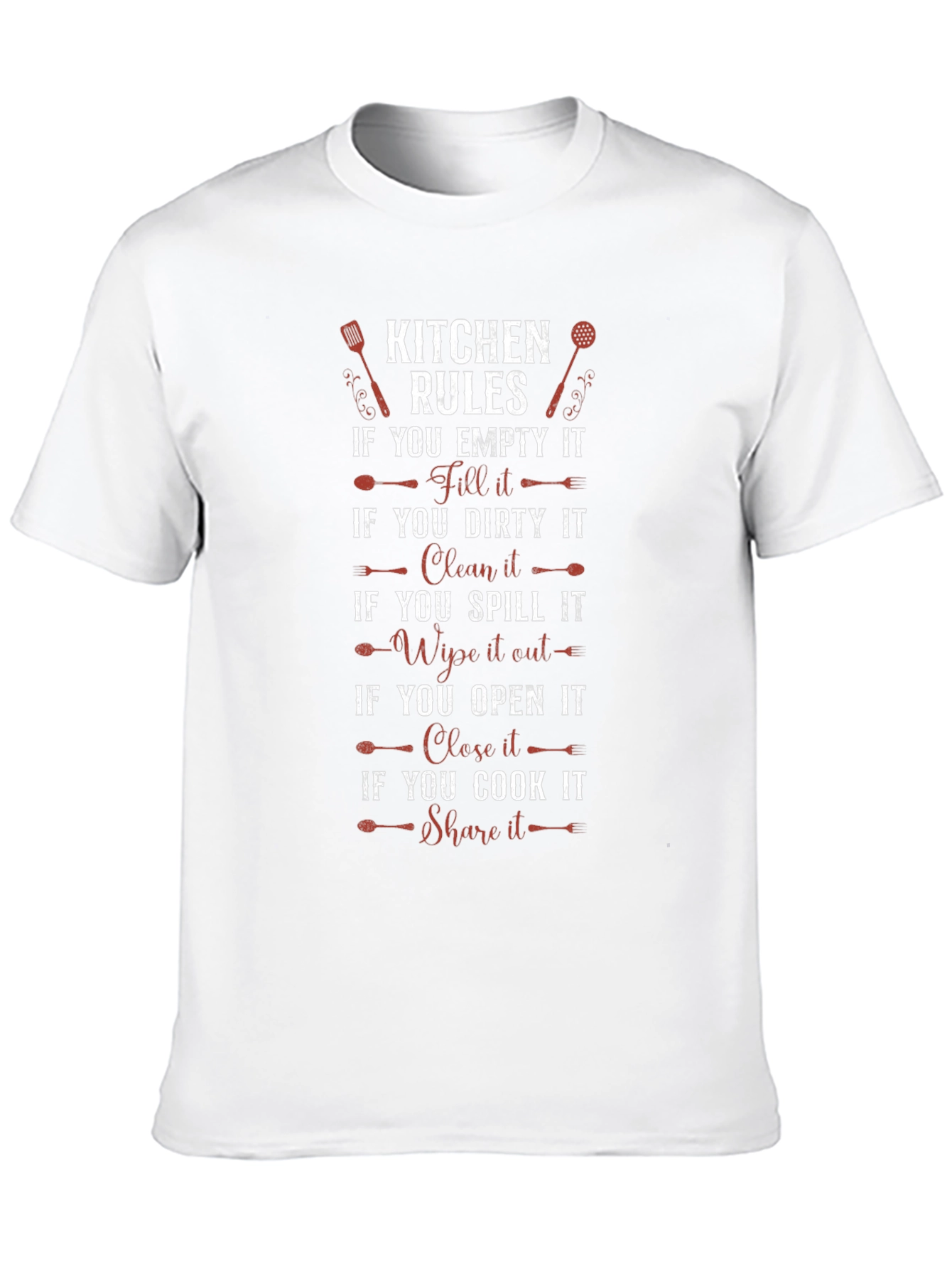 Black Kitchen Rules Graphic T-Shirt view 10