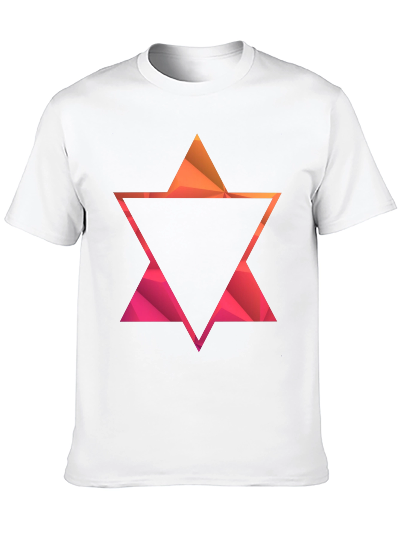 Black Geometric Star Graphic Tee - Modern Casual Style view 10