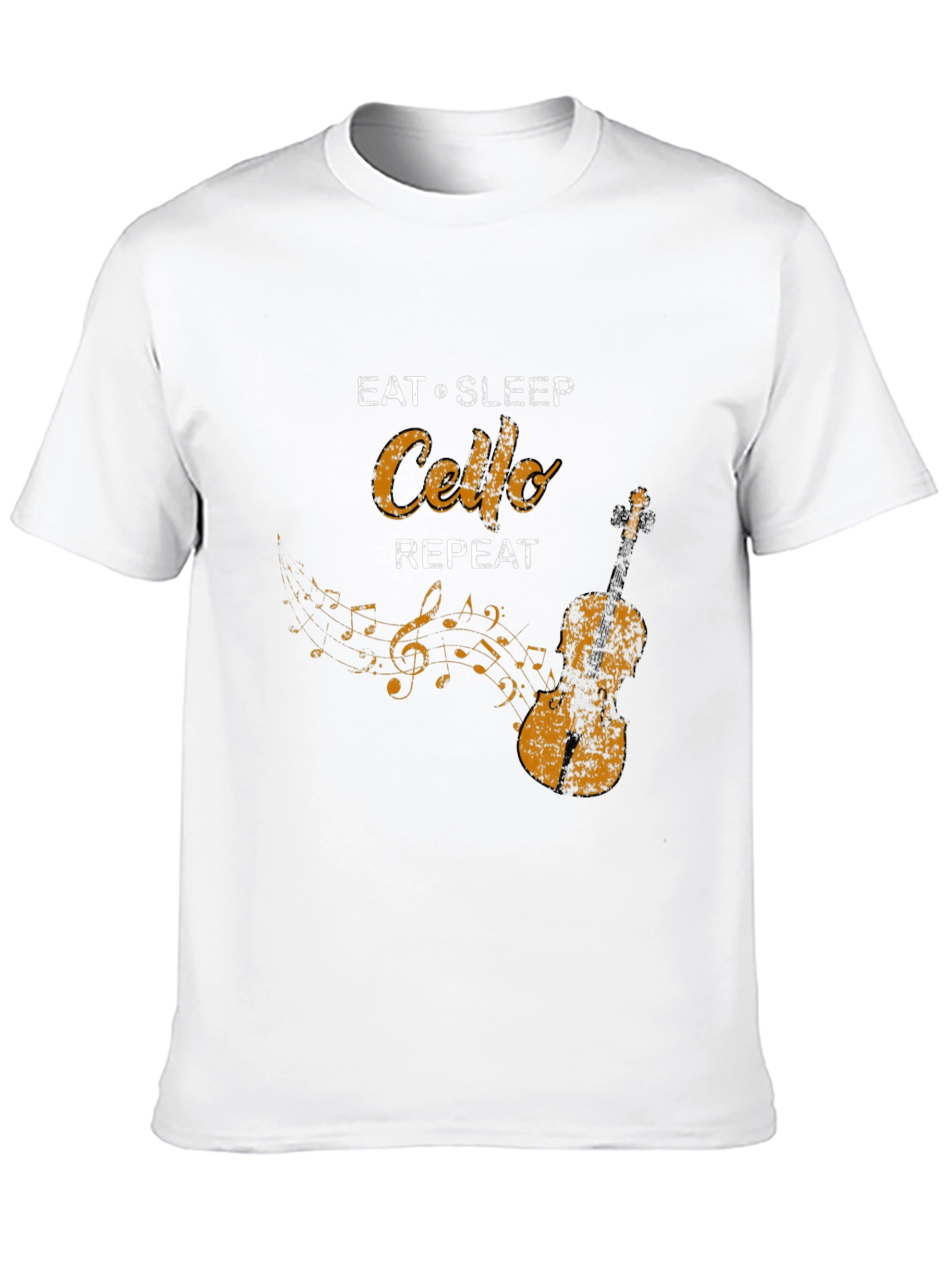 Black Eat Sleep Cello Repeat Black T-Shirt view 10