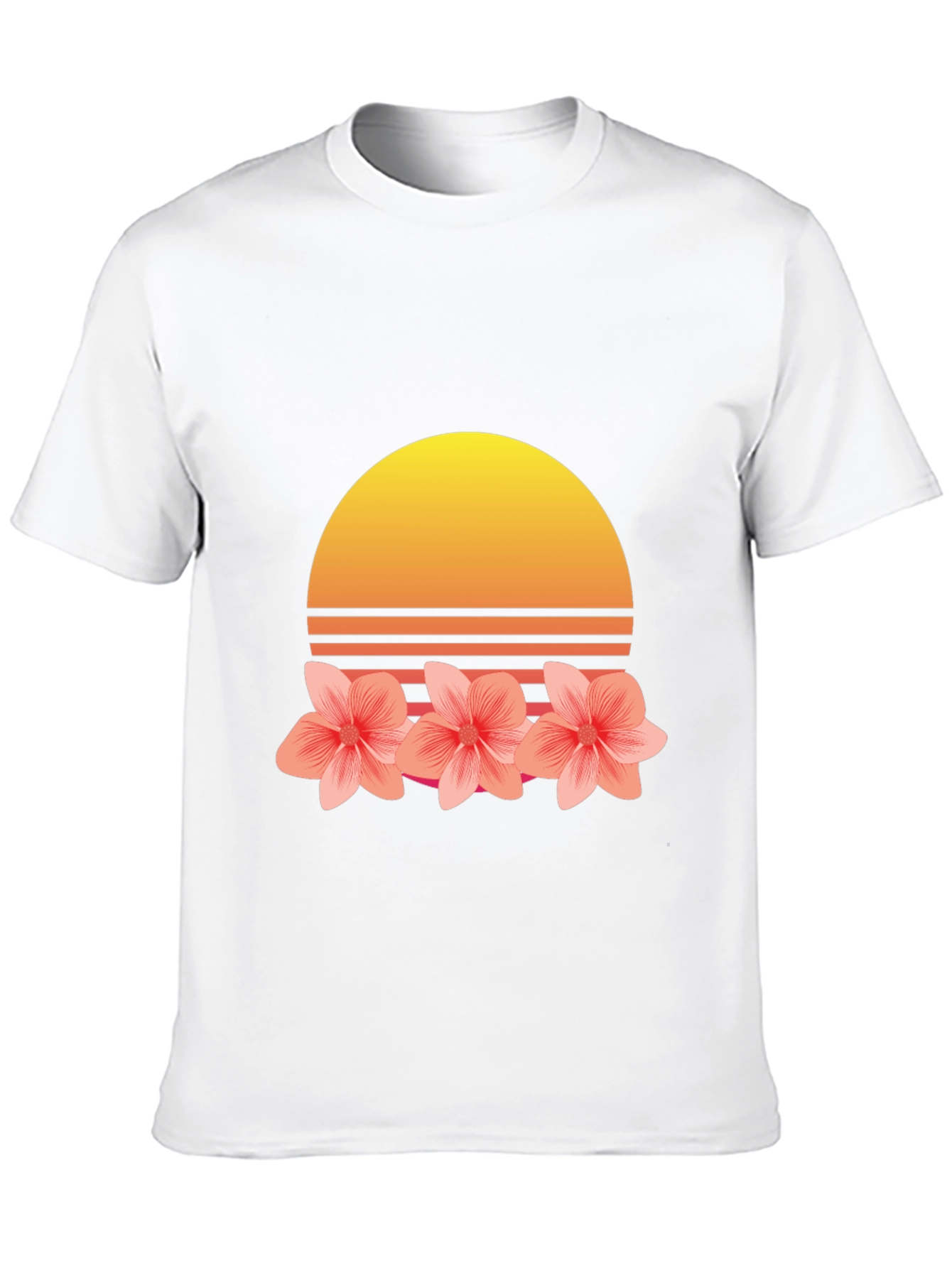 Black Retro Sunset Floral T-Shirt view 10