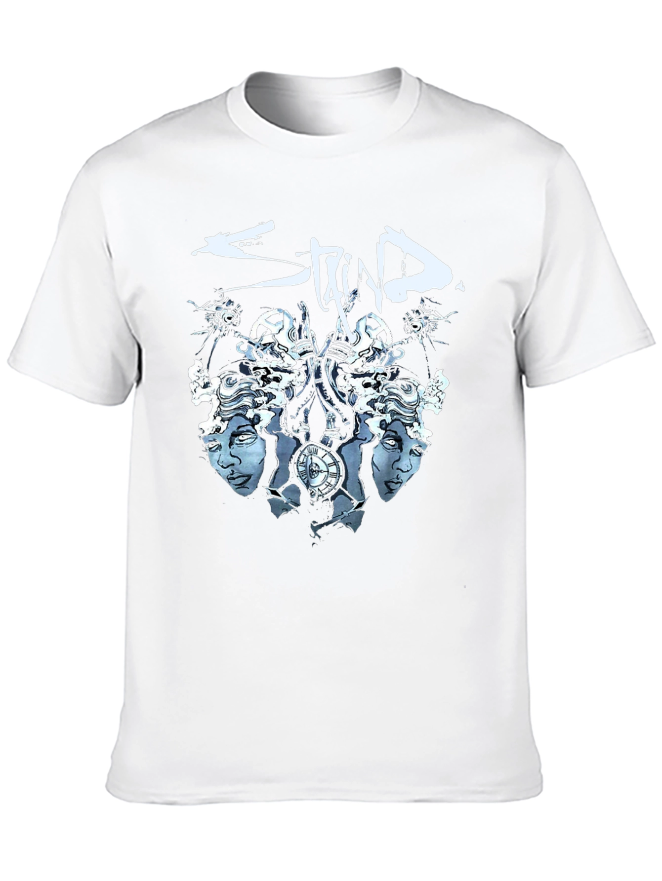 Black Staind Band Graphic T-Shirt - Black Cotton Blend view 10