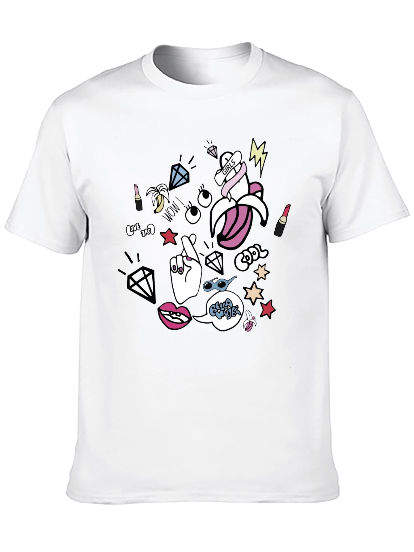 Black Funky Graphic Print T-Shirt view 10