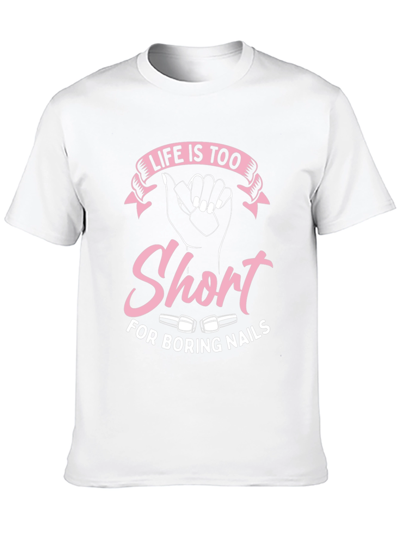 Black Life Is Too Short For Boring Nails Graphic Tee view 10