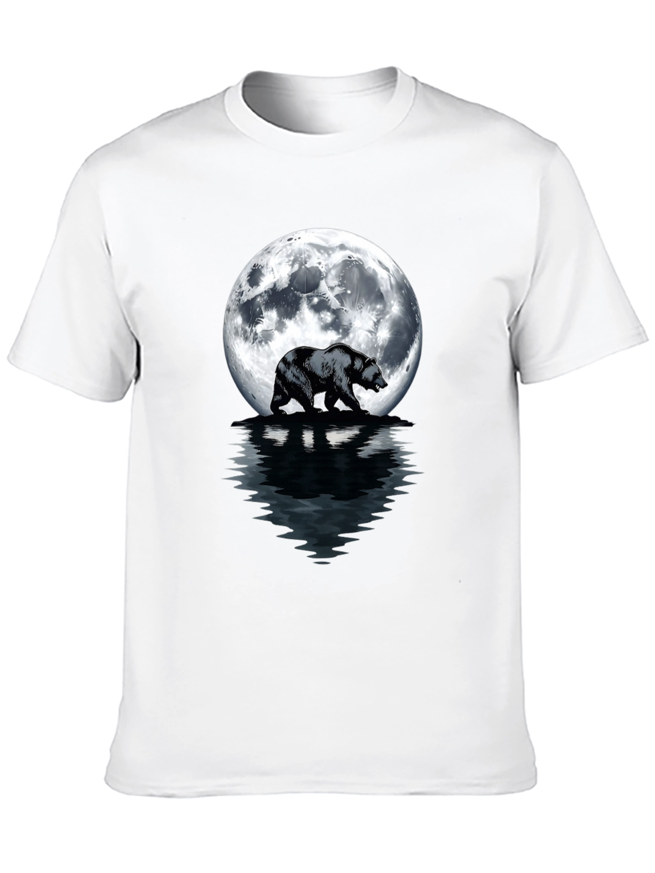 Bear Moon T-Shirt - Men's Black Graphic Tee - 10