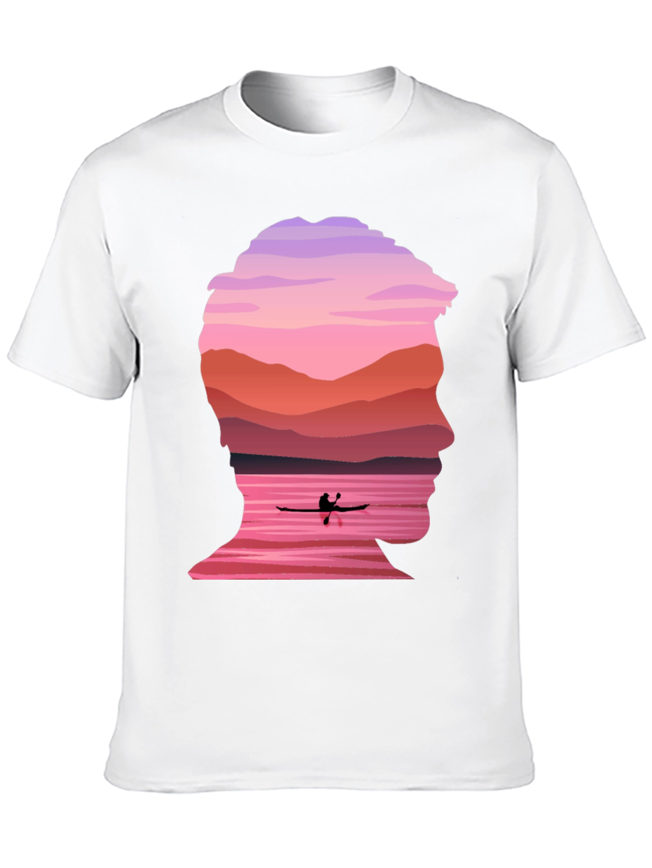 Black Silhouette Kayak Graphic Tee - Nature Inspired Design view 10