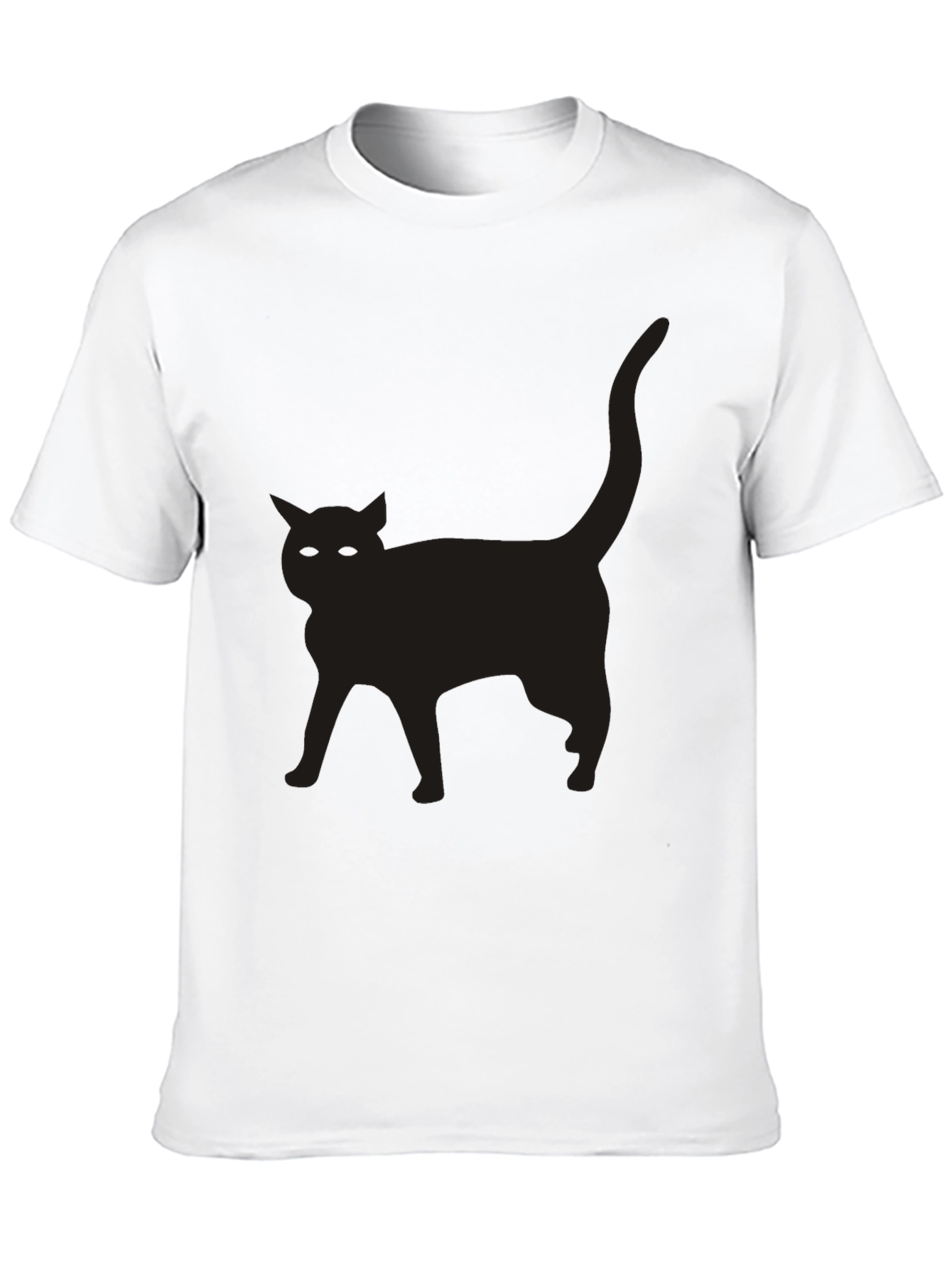 Black Black Cat Silhouette Graphic T-Shirt view 10