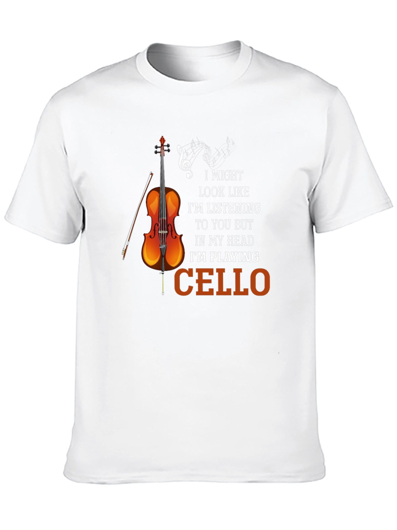 Black Cello Player T-Shirt Funny Musician Tee view 10