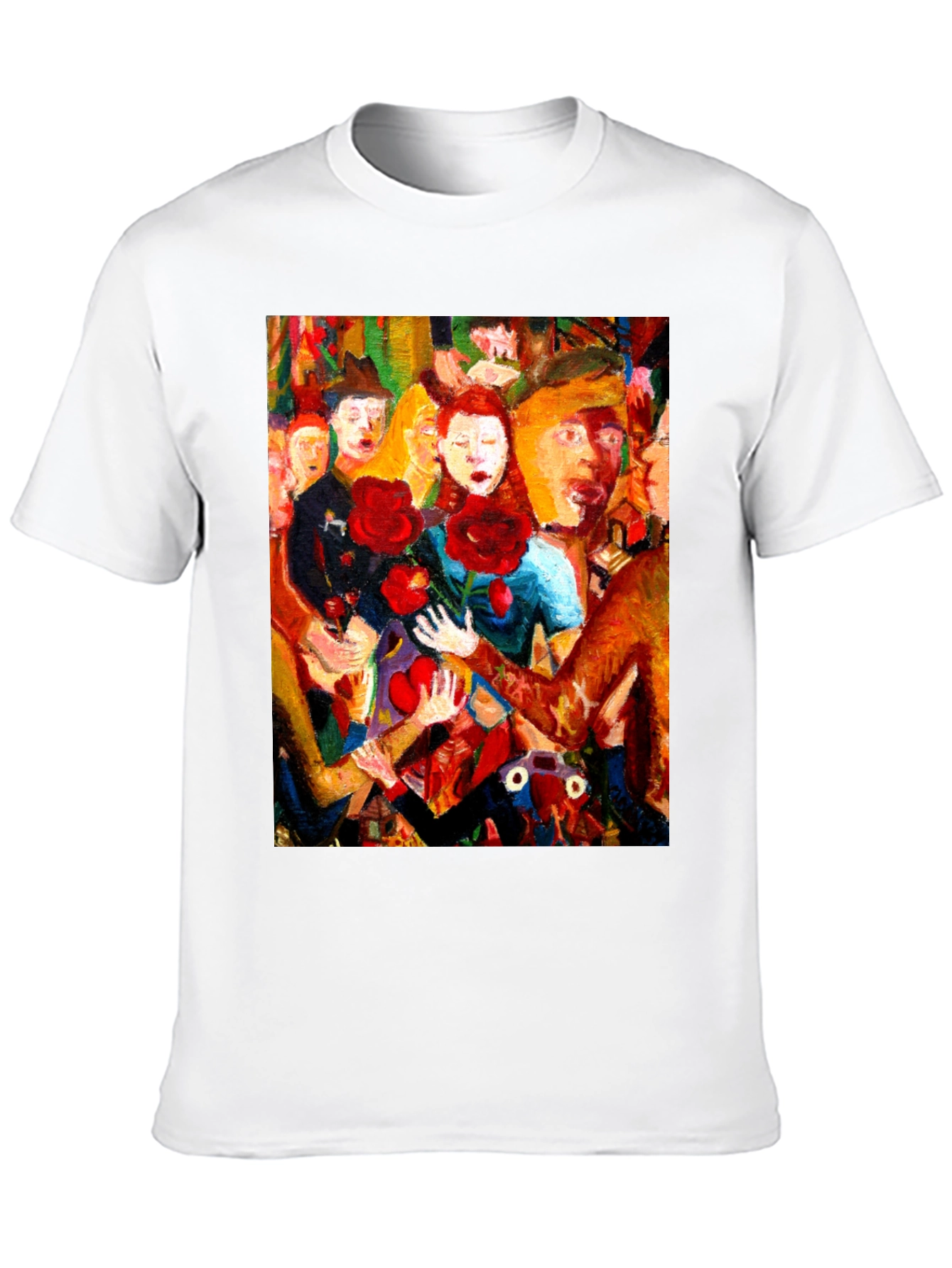 Black Expressionist Painting Graphic Tee view 10