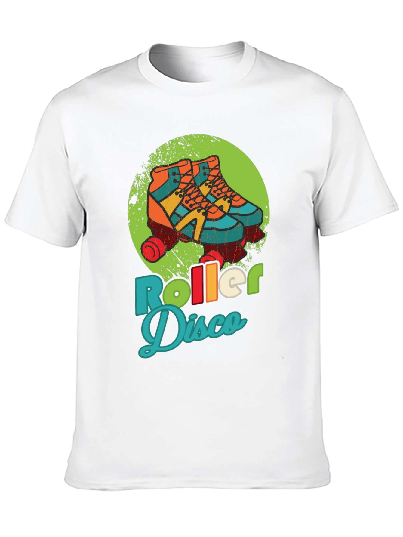 Black Retro Roller Disco T-Shirt - Vintage Style Skate Tee view 10