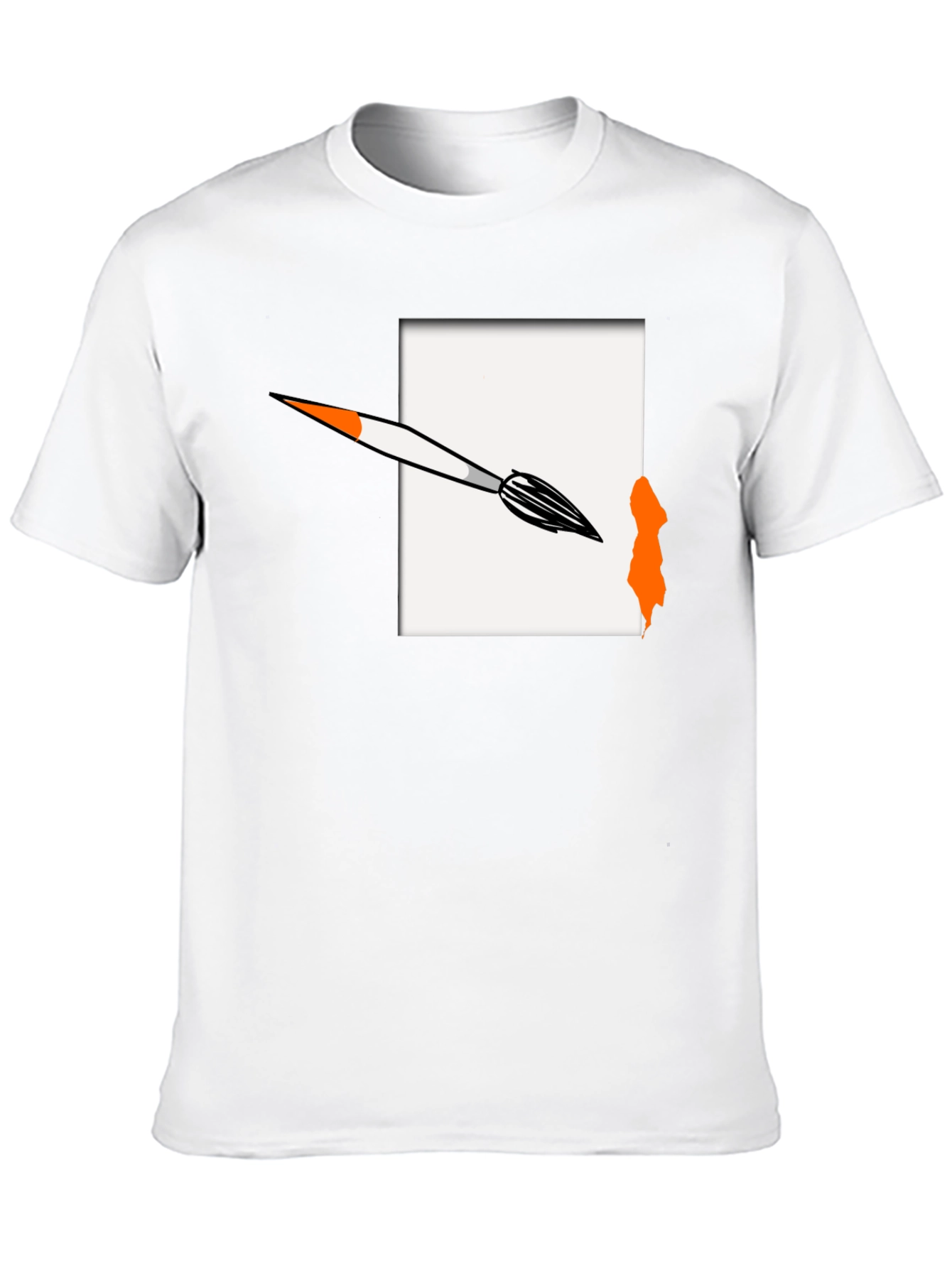 Black Artistic Brushstroke Graphic Tee view 10