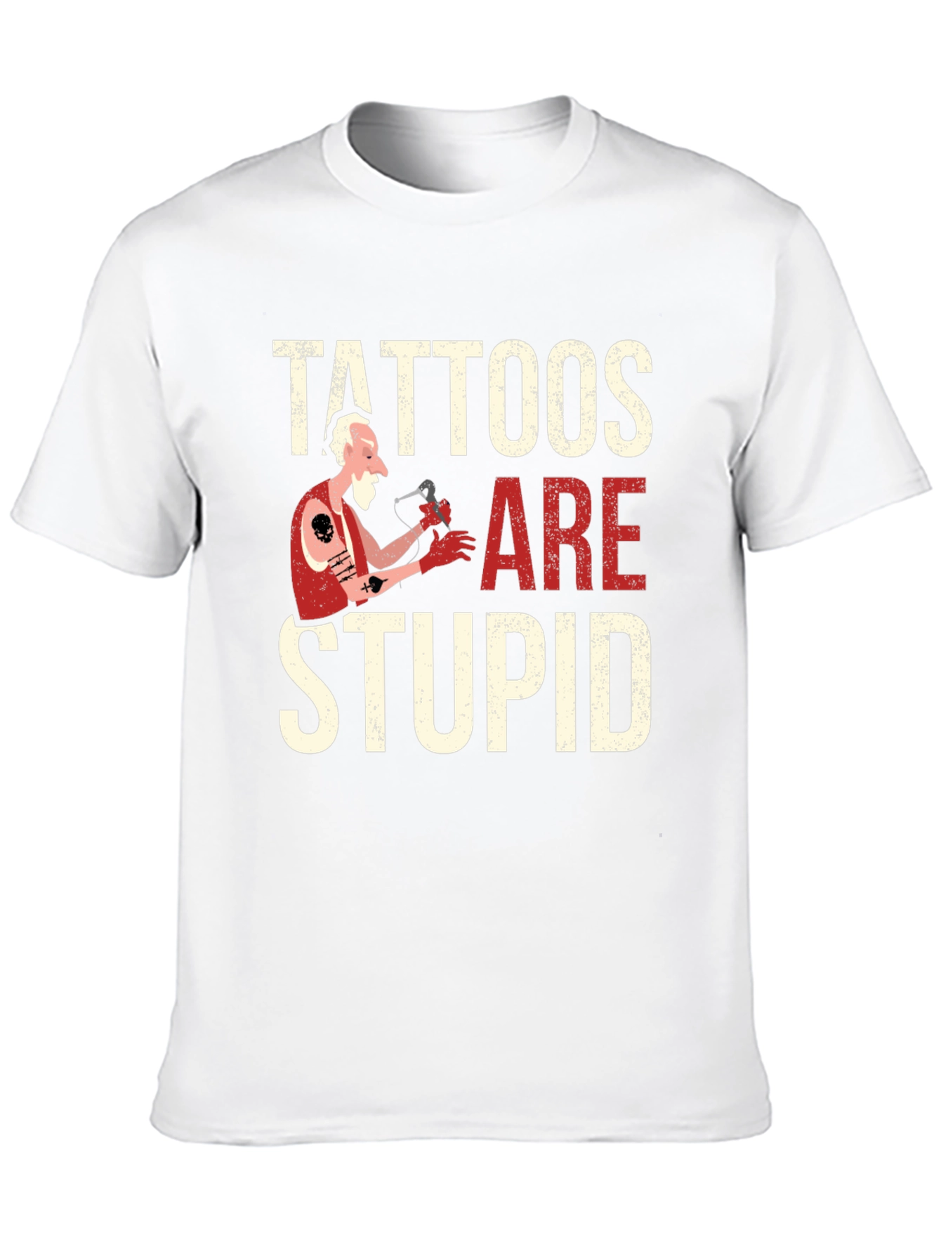 Black Tattoos Are Stupid Graphic Novelty T-Shirt view 10