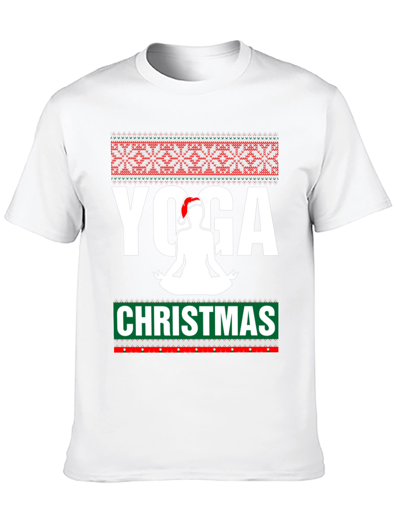 Black Yoga Christmas T-Shirt Festive Holiday Apparel view 10