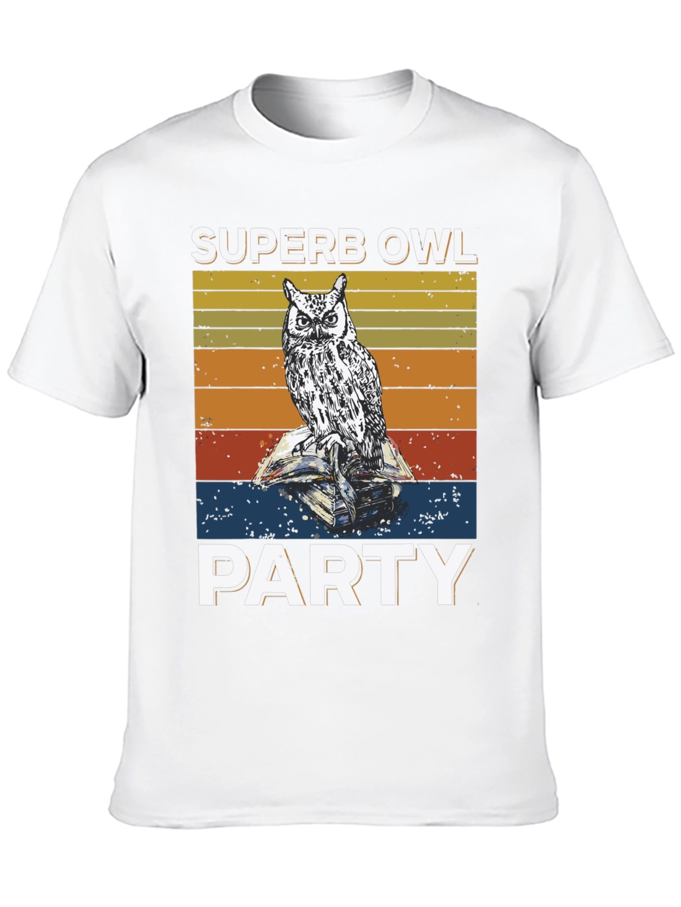 Black Superb Owl Party T-Shirt view 10