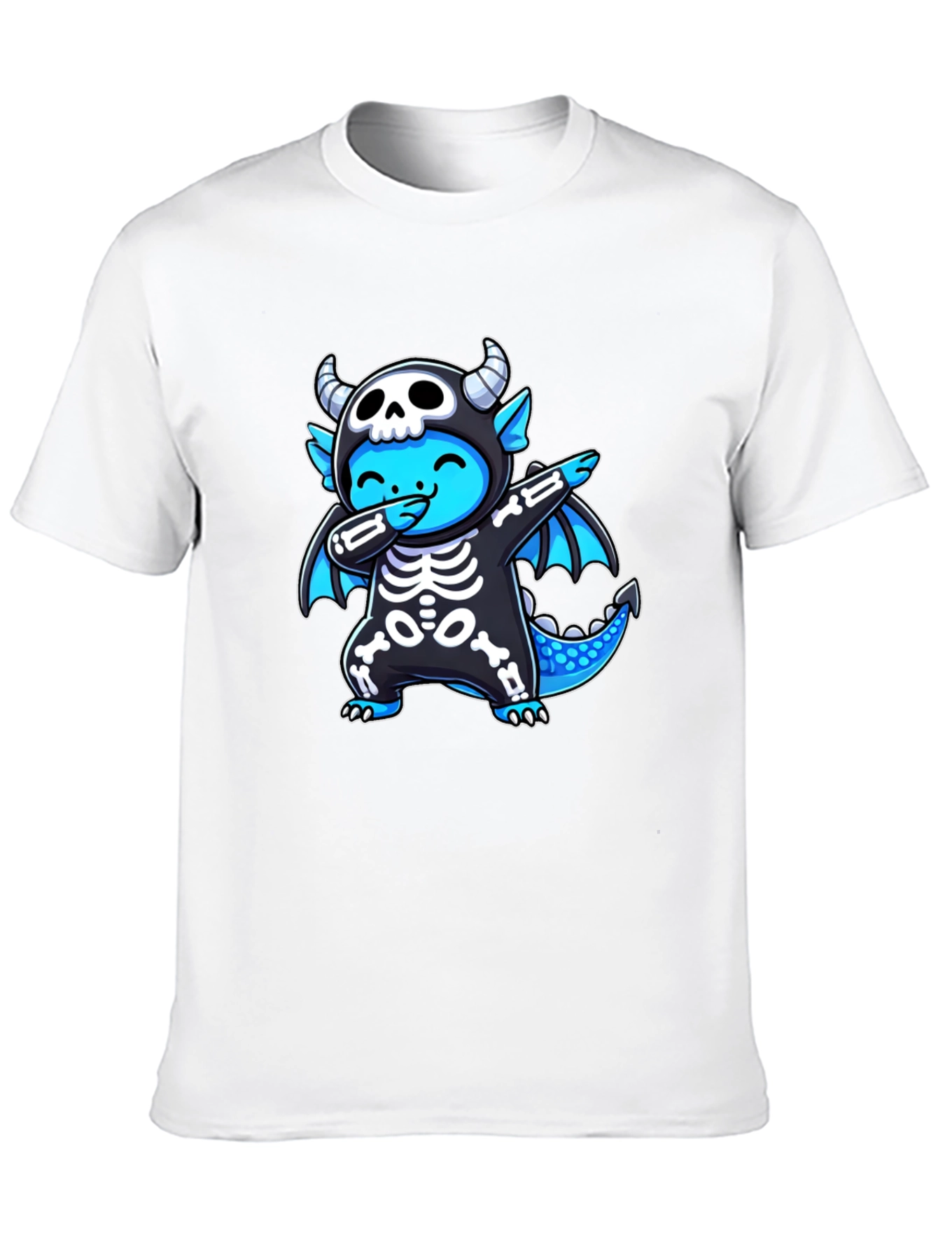 Black Dabbing Dragon Halloween T-Shirt view 10