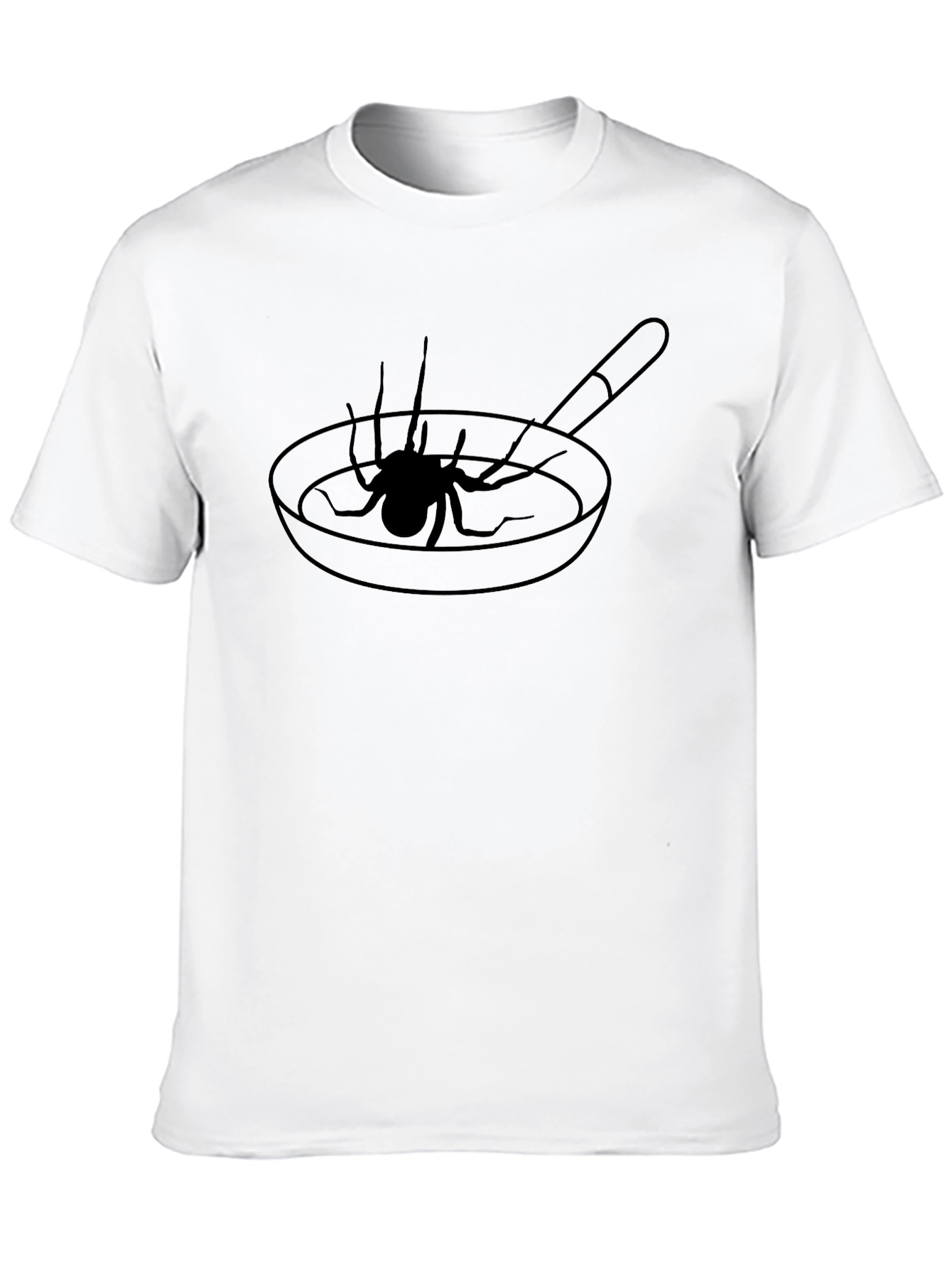 Black Spider Pan T-Shirt - Unique Graphic Tee view 10