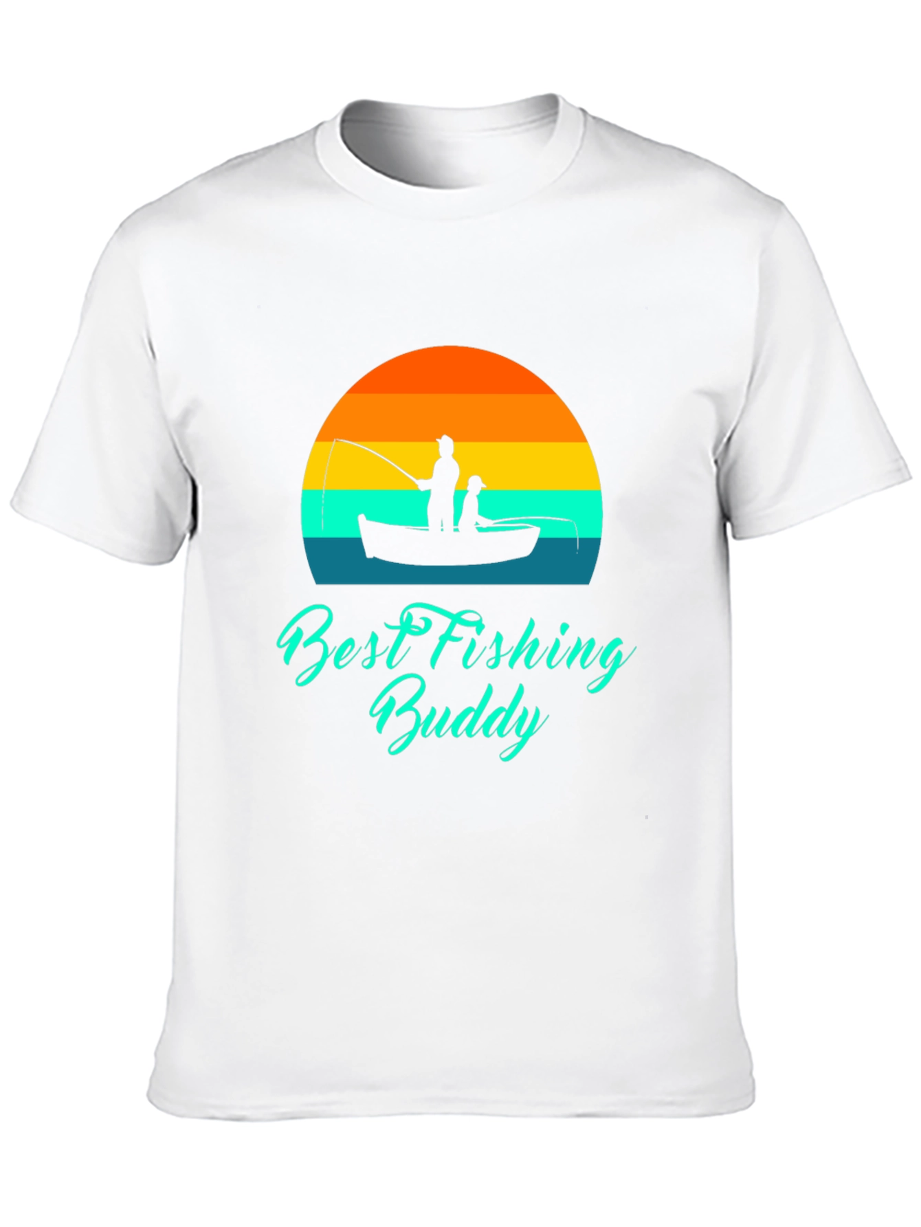 Black Best Fishing Buddy Graphic Tee - Black Cotton T-Shirt view 10