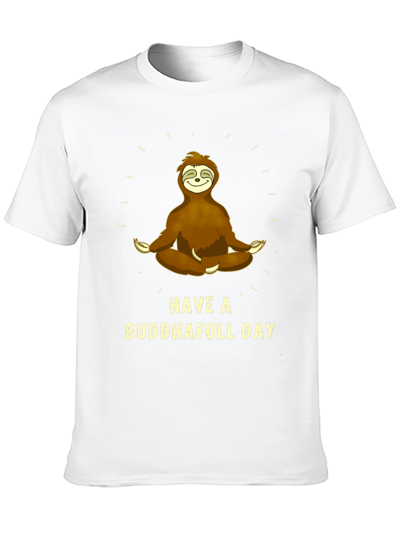 Black Buddha Sloth Graphic T-Shirt view 10