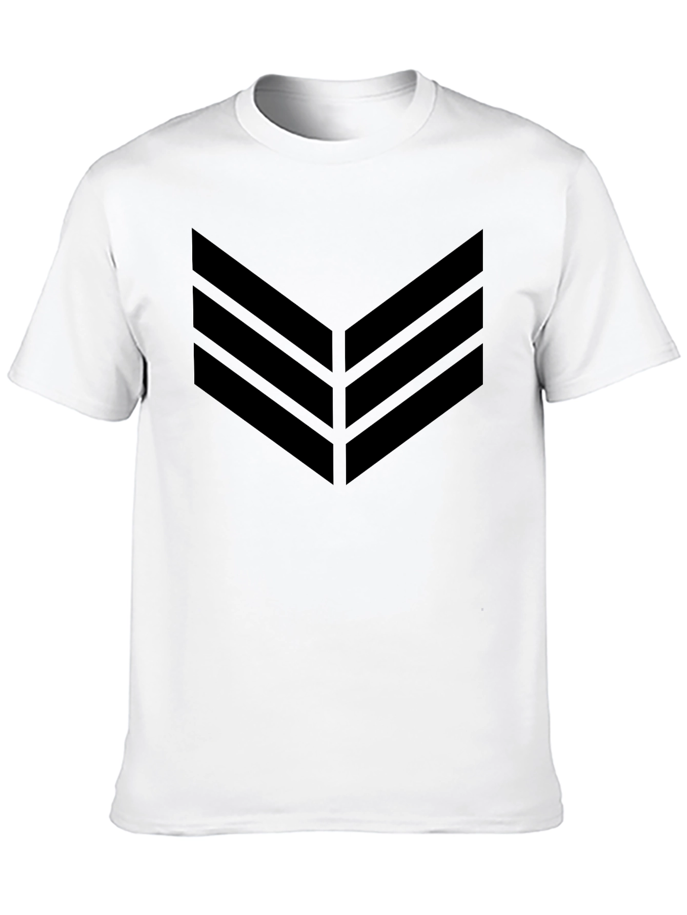 Black Black Chevron Graphic Tee - Modern Style view 10