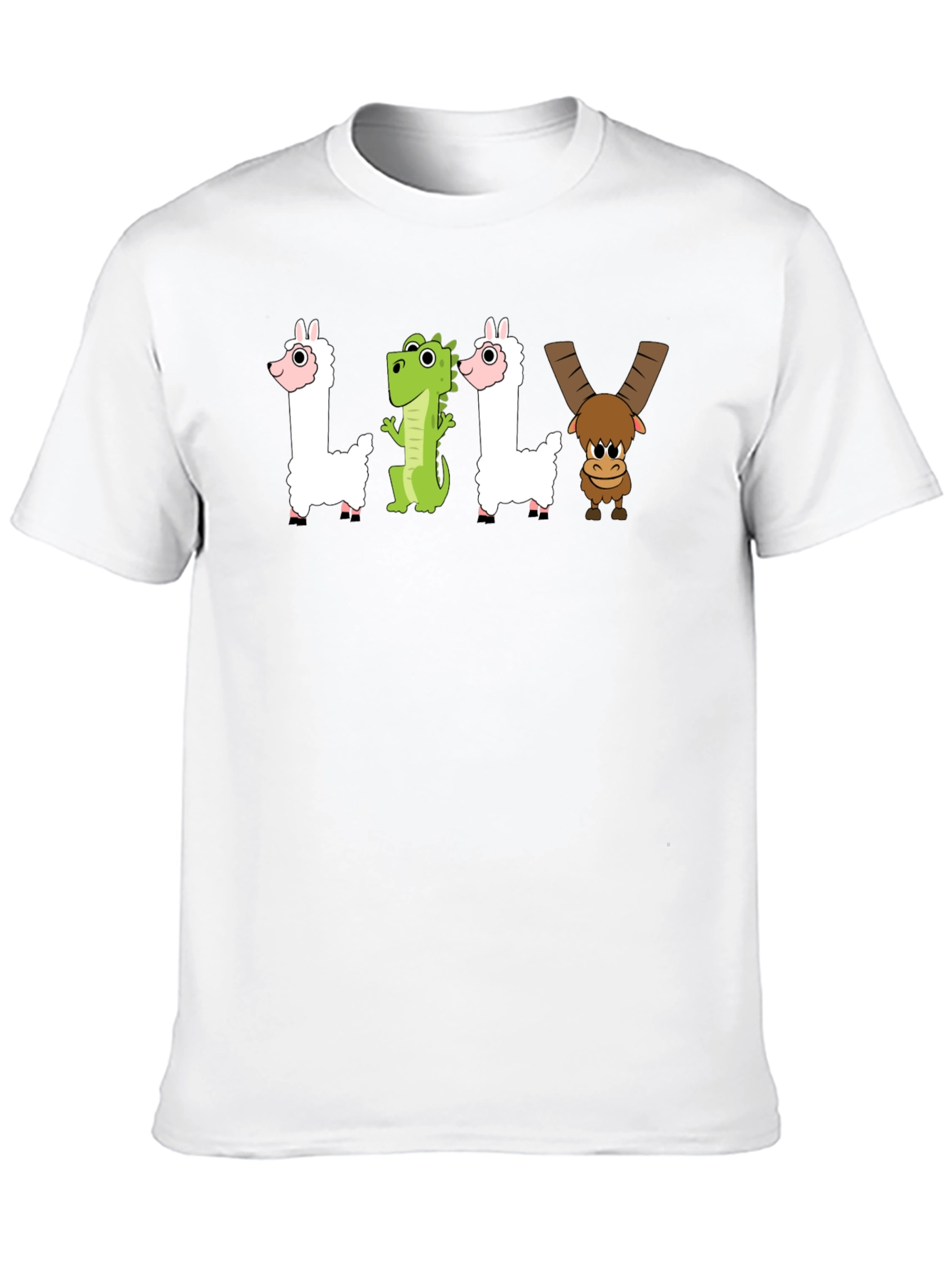 Black LILY Cartoon T-Shirt - Funny Graphic Tee view 10