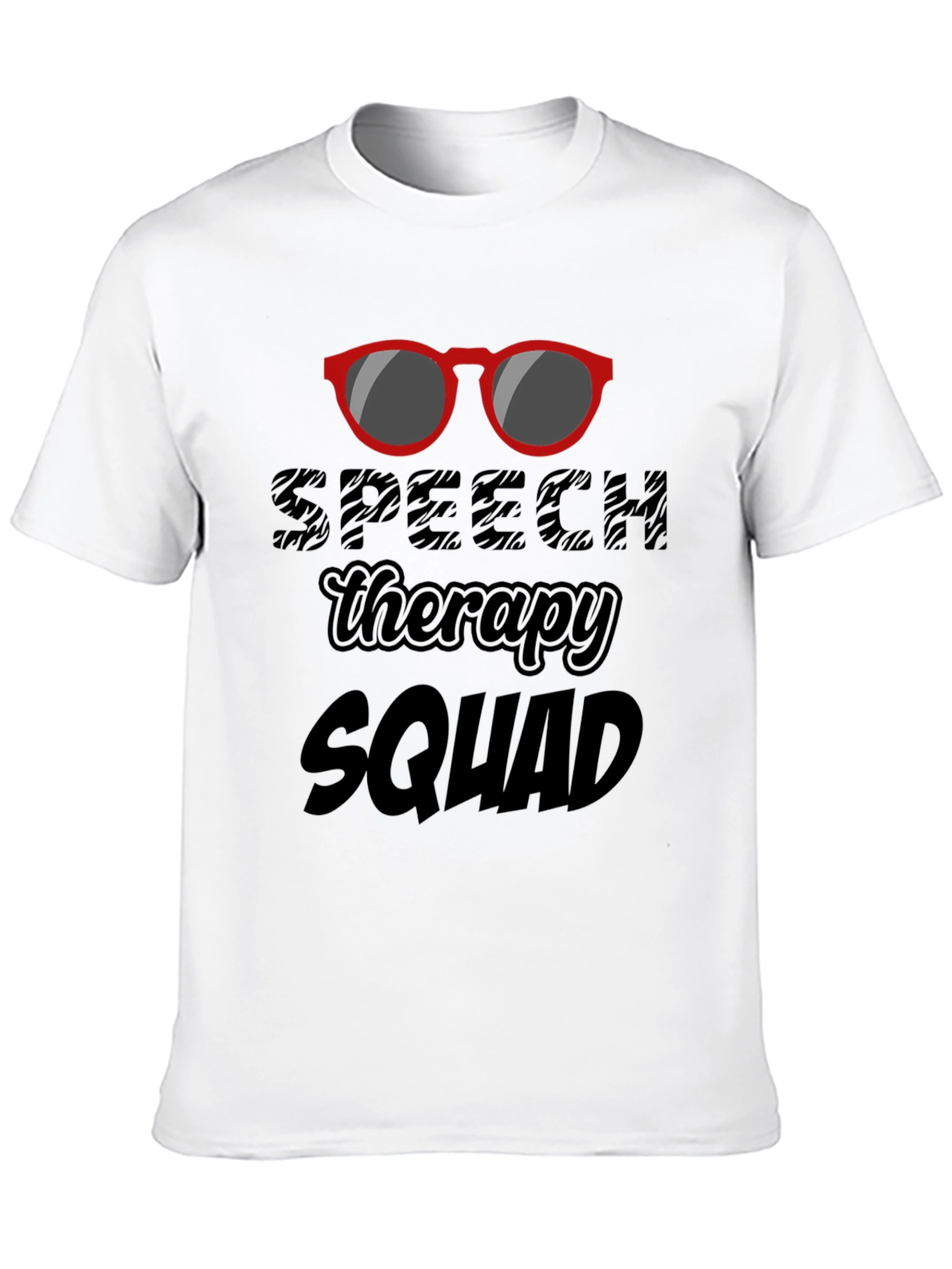 Black Speech Therapy Squad Black T-Shirt view 10