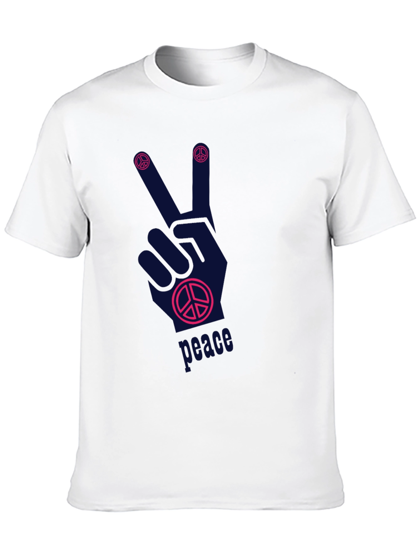Black Peace Sign Graphic T-Shirt - Relaxed Fit view 10
