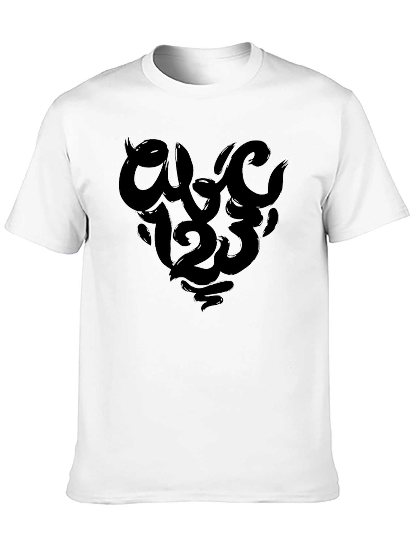 Black Bold Black Graphic Tee - Number Design view 10