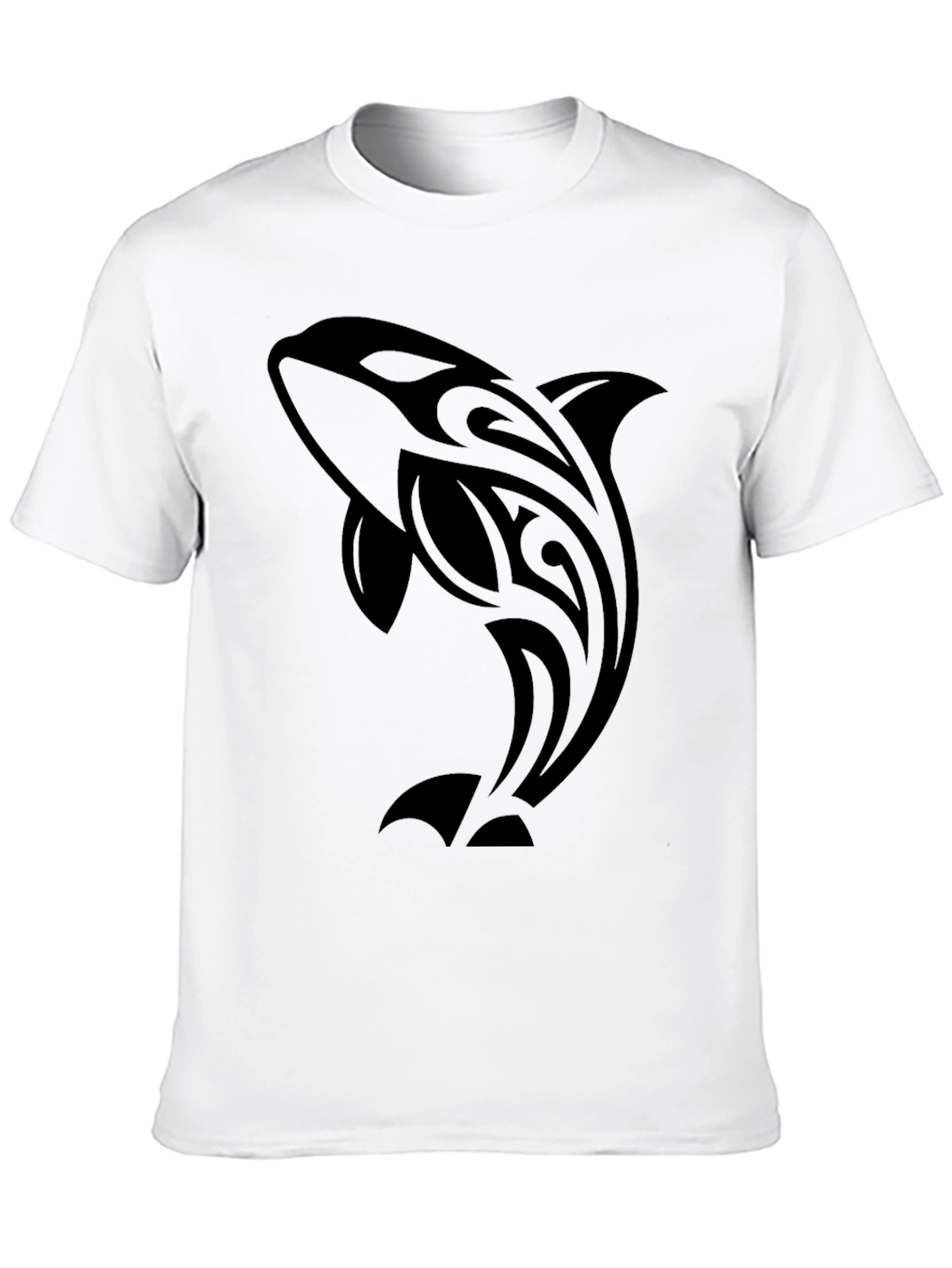 Black Tribal Orca Graphic T-Shirt view 10