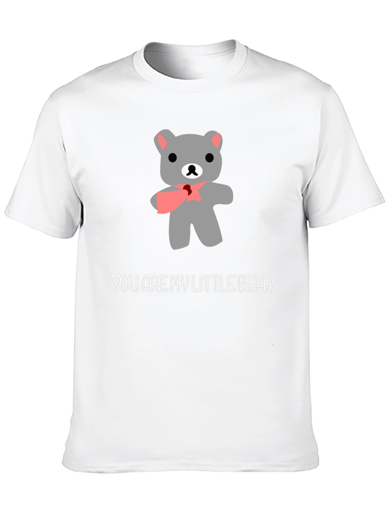Black Cute Bear Graphic Tee - 'You Are My Little Bear' view 10