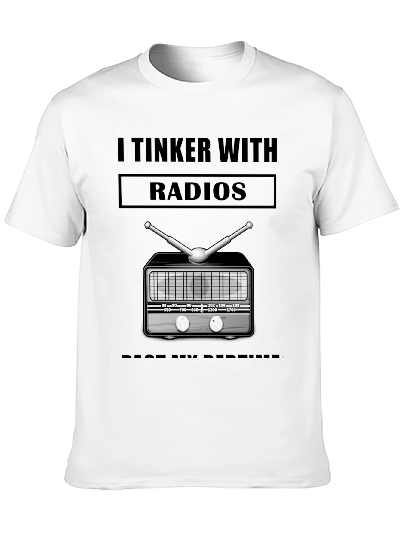 Black I Tinker With Radios T-Shirt - Funny Ham Radio Operator Gift view 10