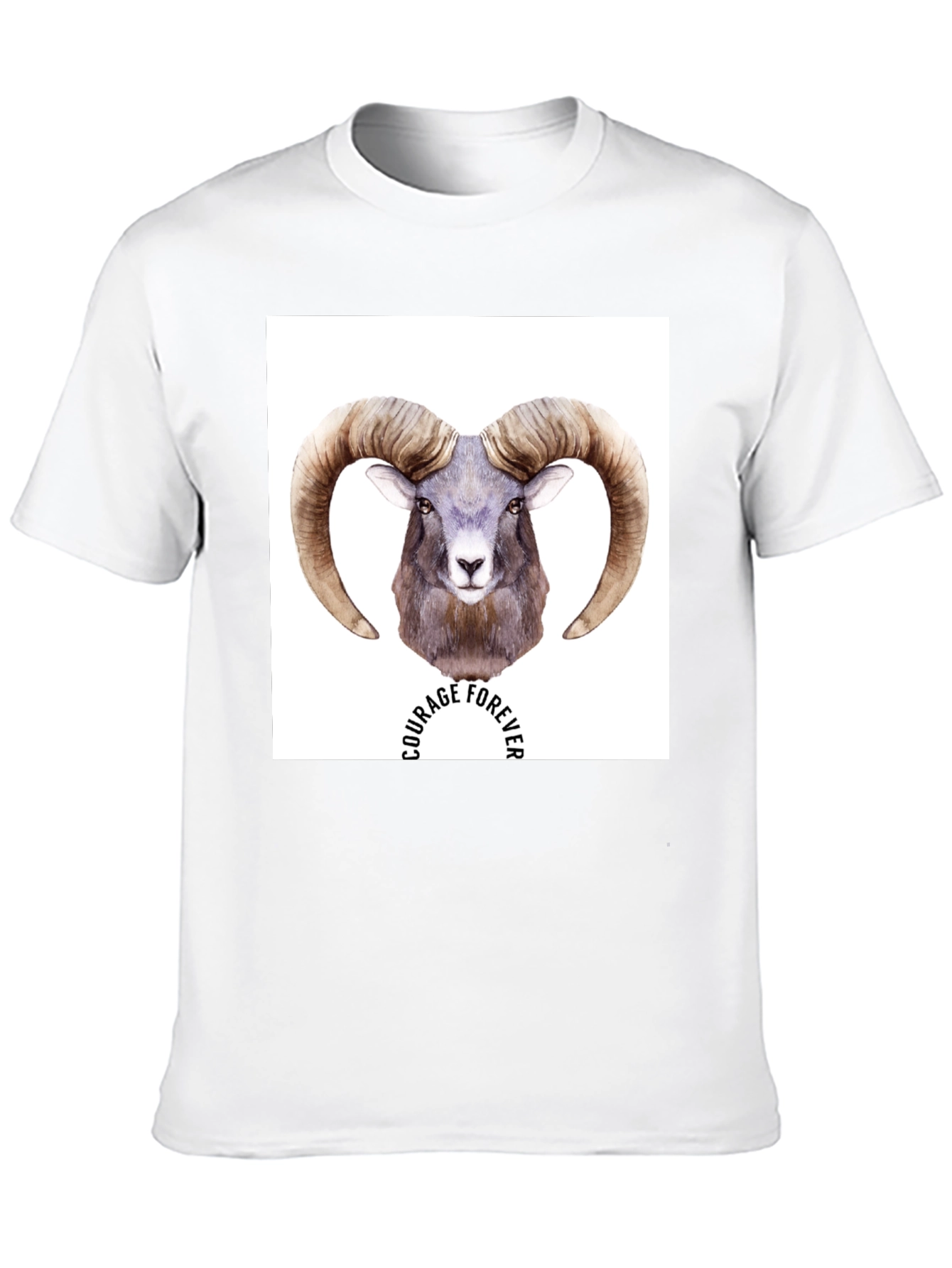 Black Courage Forever Ram Graphic T-Shirt - Black view 10