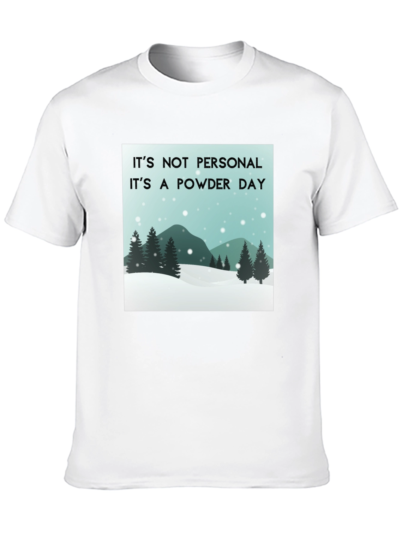 Black Powder Day Graphic Tee - Skiing Snowboarding Shirt view 10