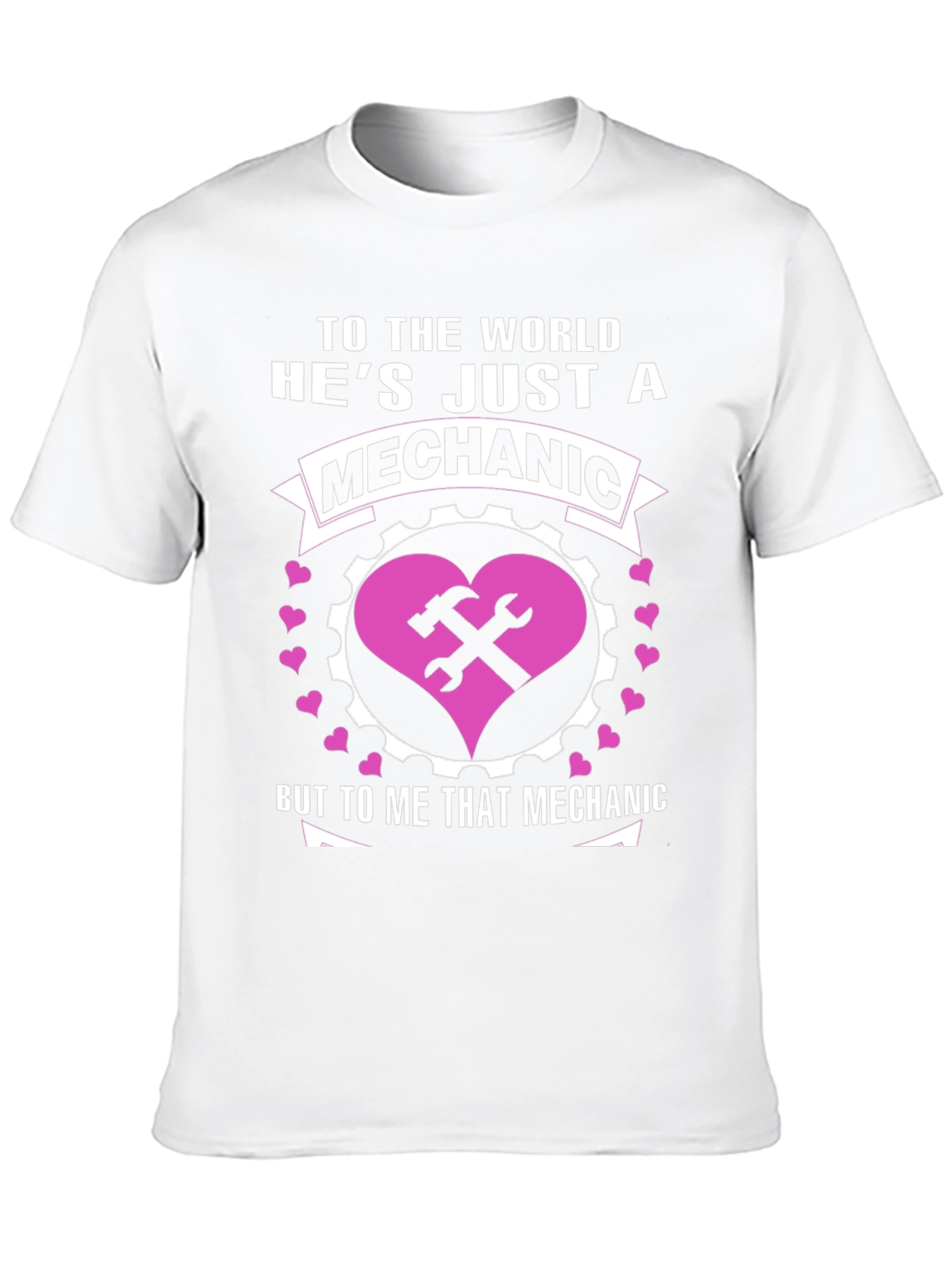 Black Mechanic Love Tee - Gift for Her view 10
