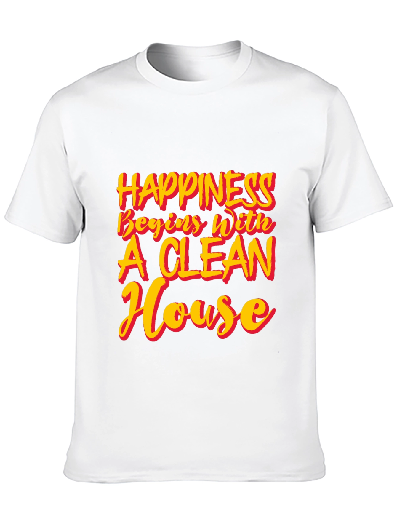 Black Happiness Clean House T-Shirt view 10