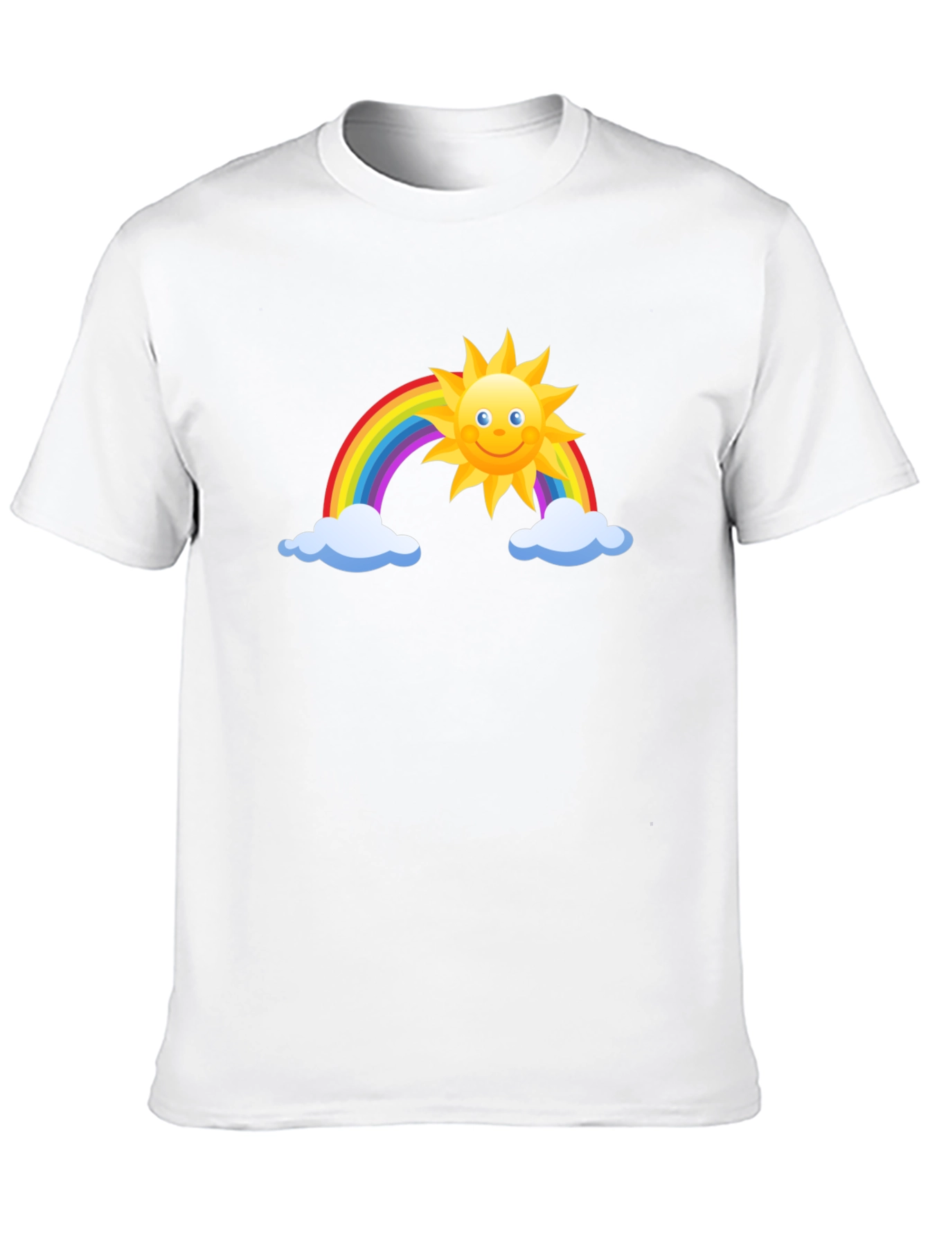 Black Rainbow Sun Graphic Black Tee view 10