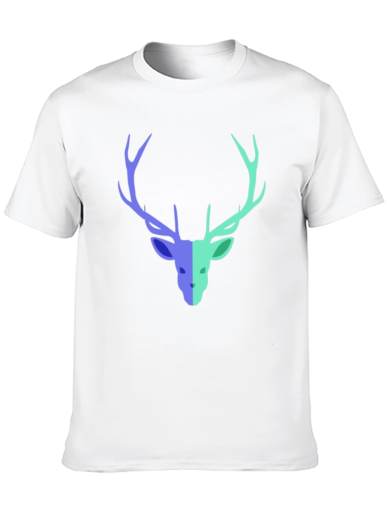 Black Stag Graphic Tee - Modern Deer Design Black T-Shirt view 10
