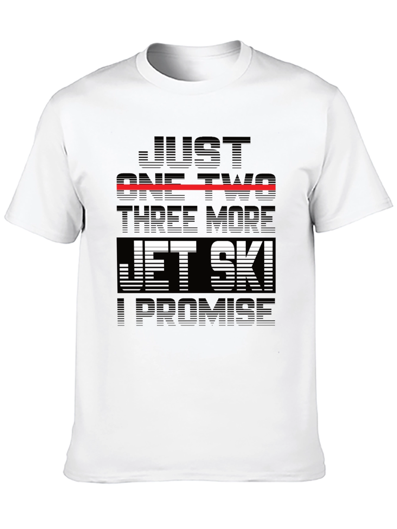 Black Jet Ski Promise T-Shirt - Black Graphic Tee view 10