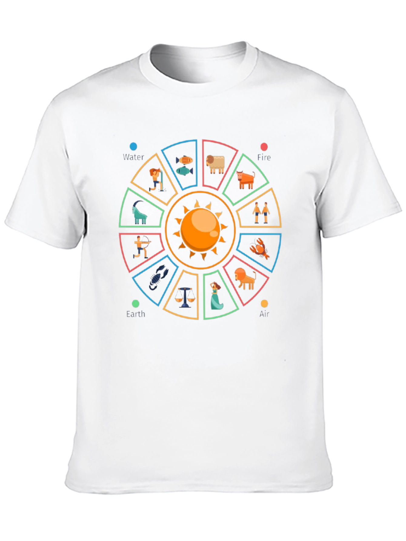 Black Zodiac Wheel Graphic Tee - Astrology Lover's Shirt view 10