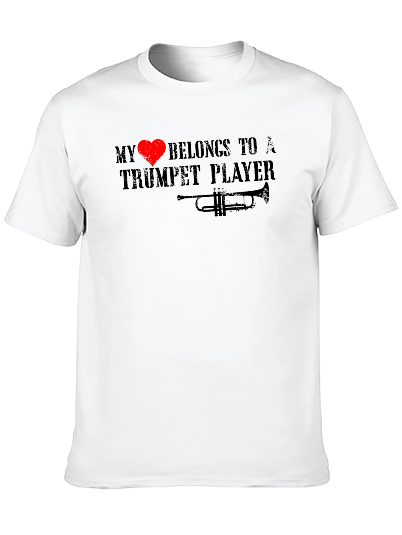 Black My Heart Belongs To A Trumpet Player T-Shirt view 10
