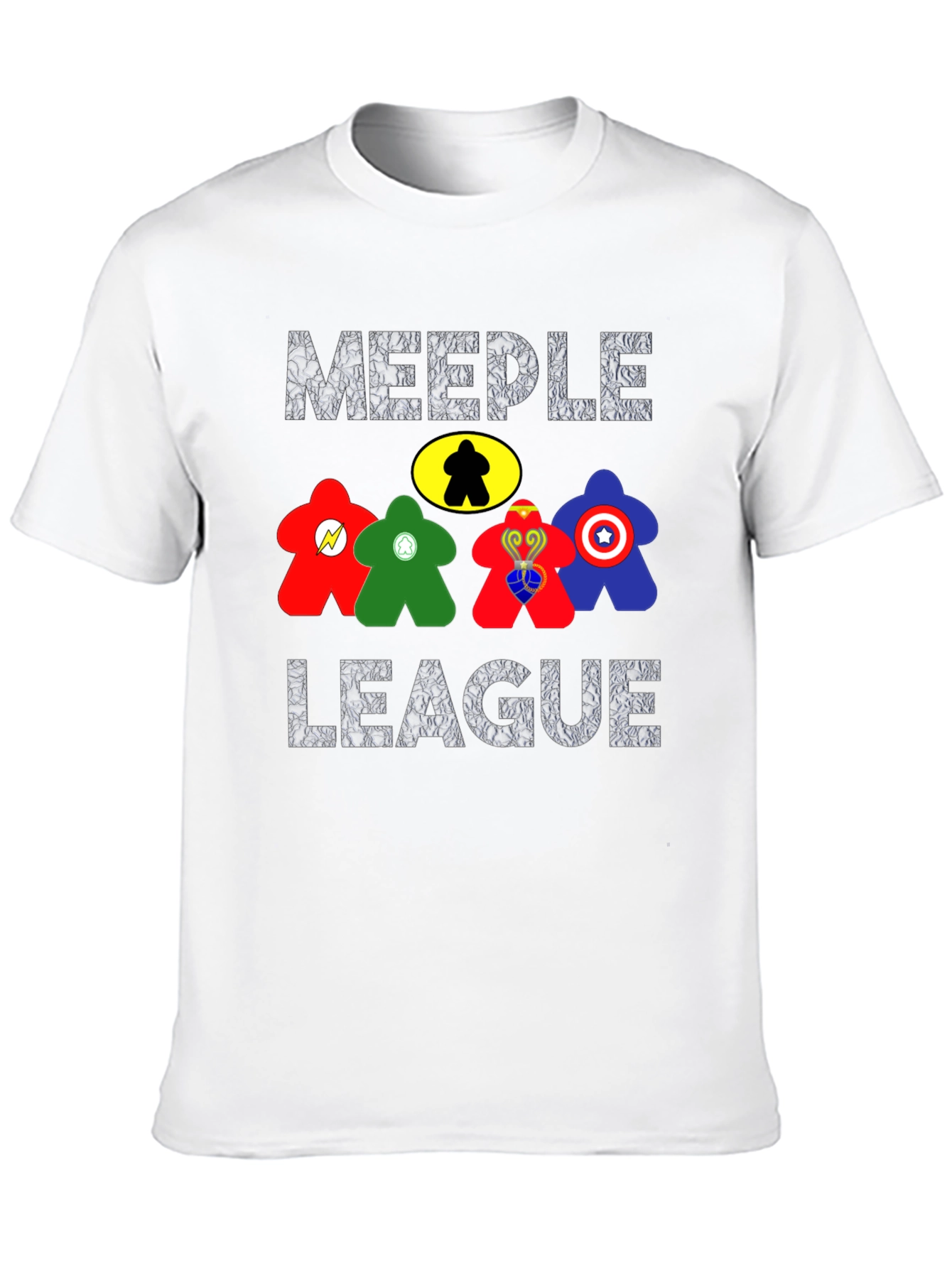 Black Meeple League T-Shirt - Board Game Geek Apparel view 10