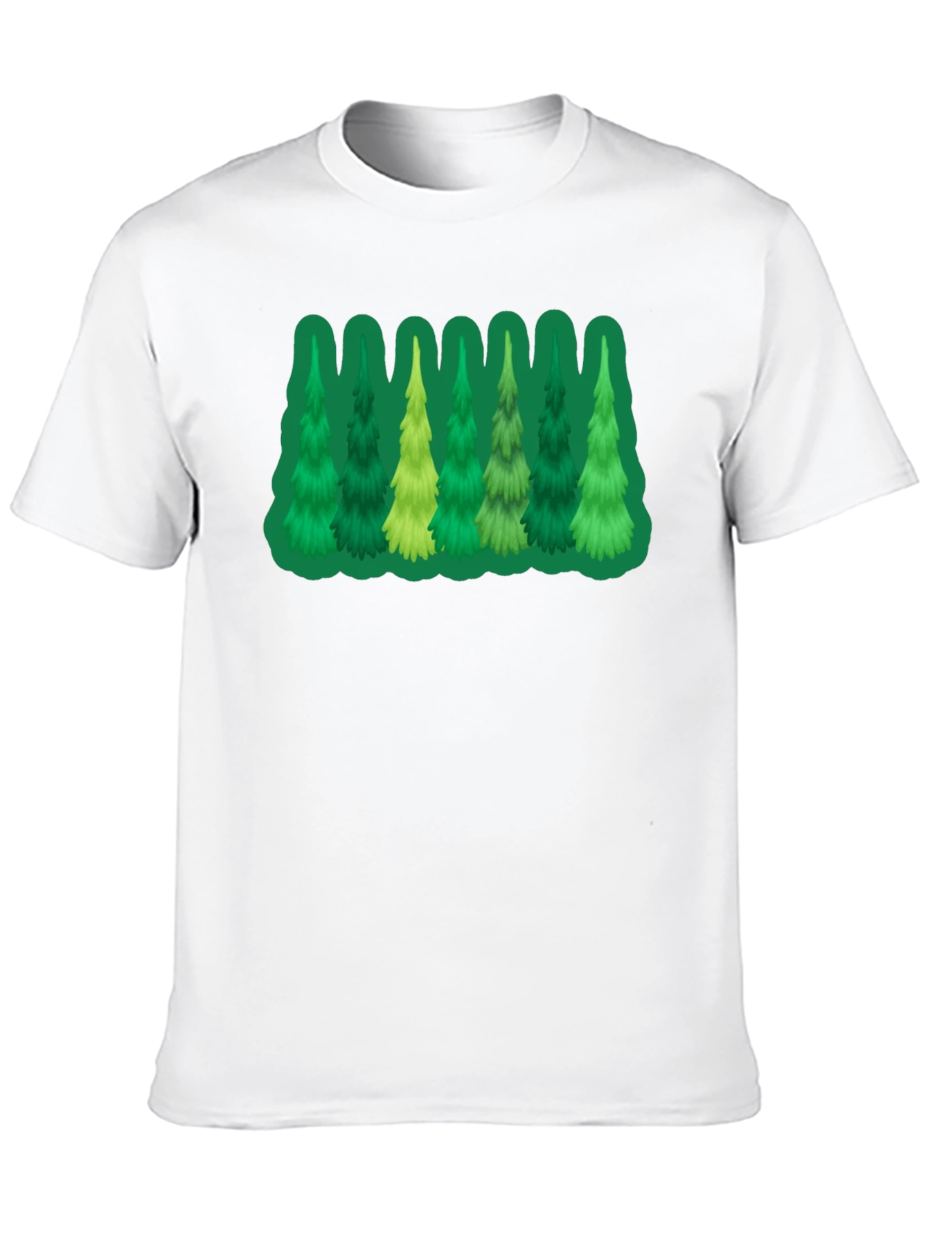 Black Evergreen Tree Graphic Black Tee view 10
