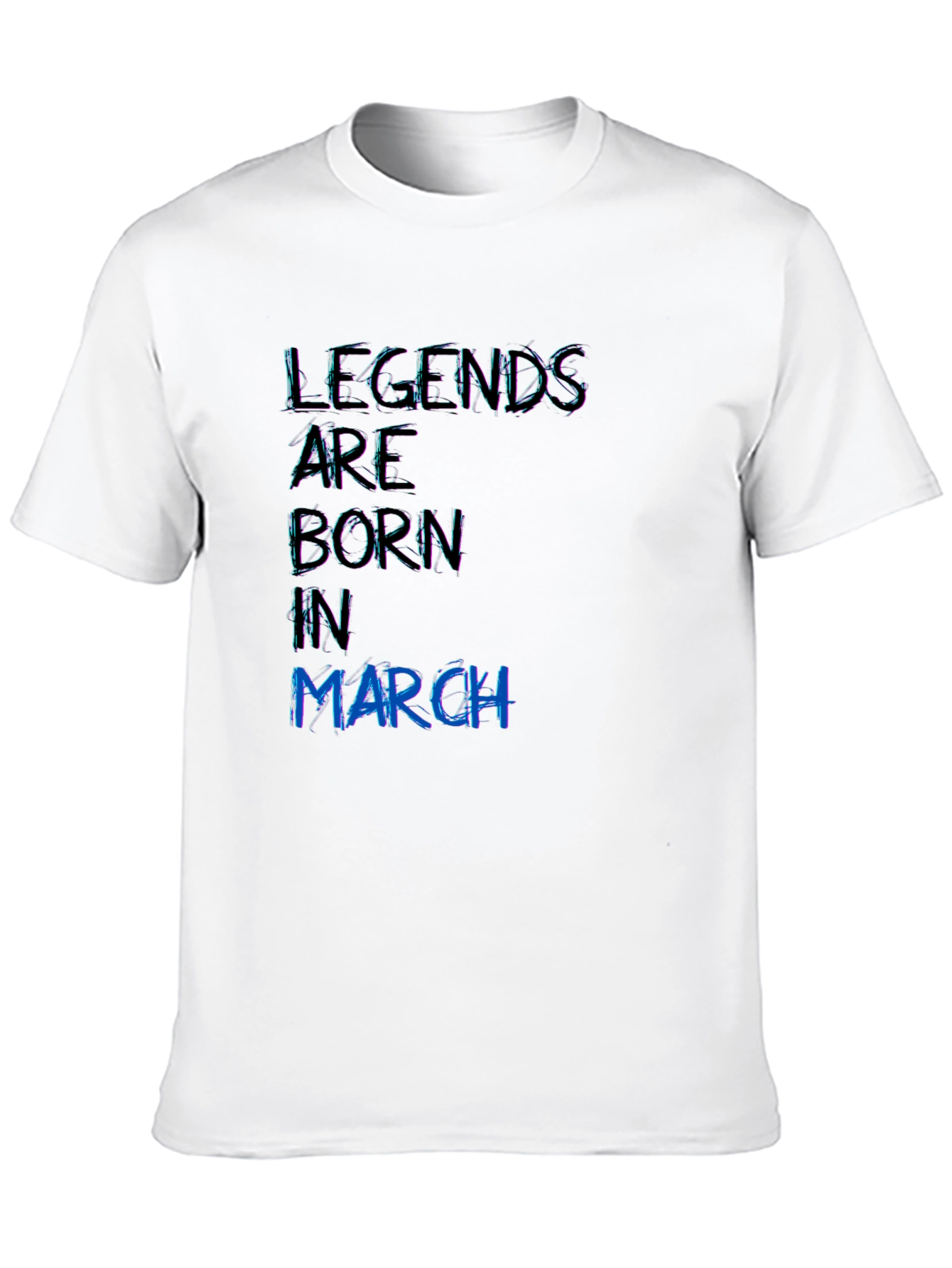 Black Legends are Born in March Black T-Shirt view 10