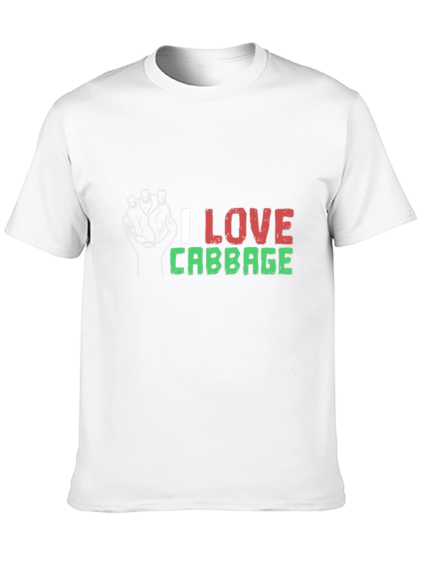 Black I Love Cabbage Graphic Tee - Black view 10