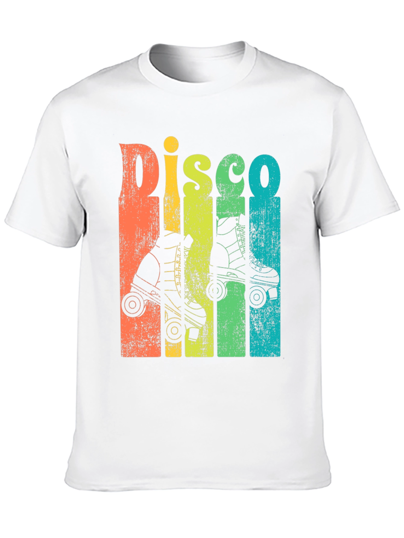 Black Retro Disco Roller Skate T-Shirt - Vintage Style view 10