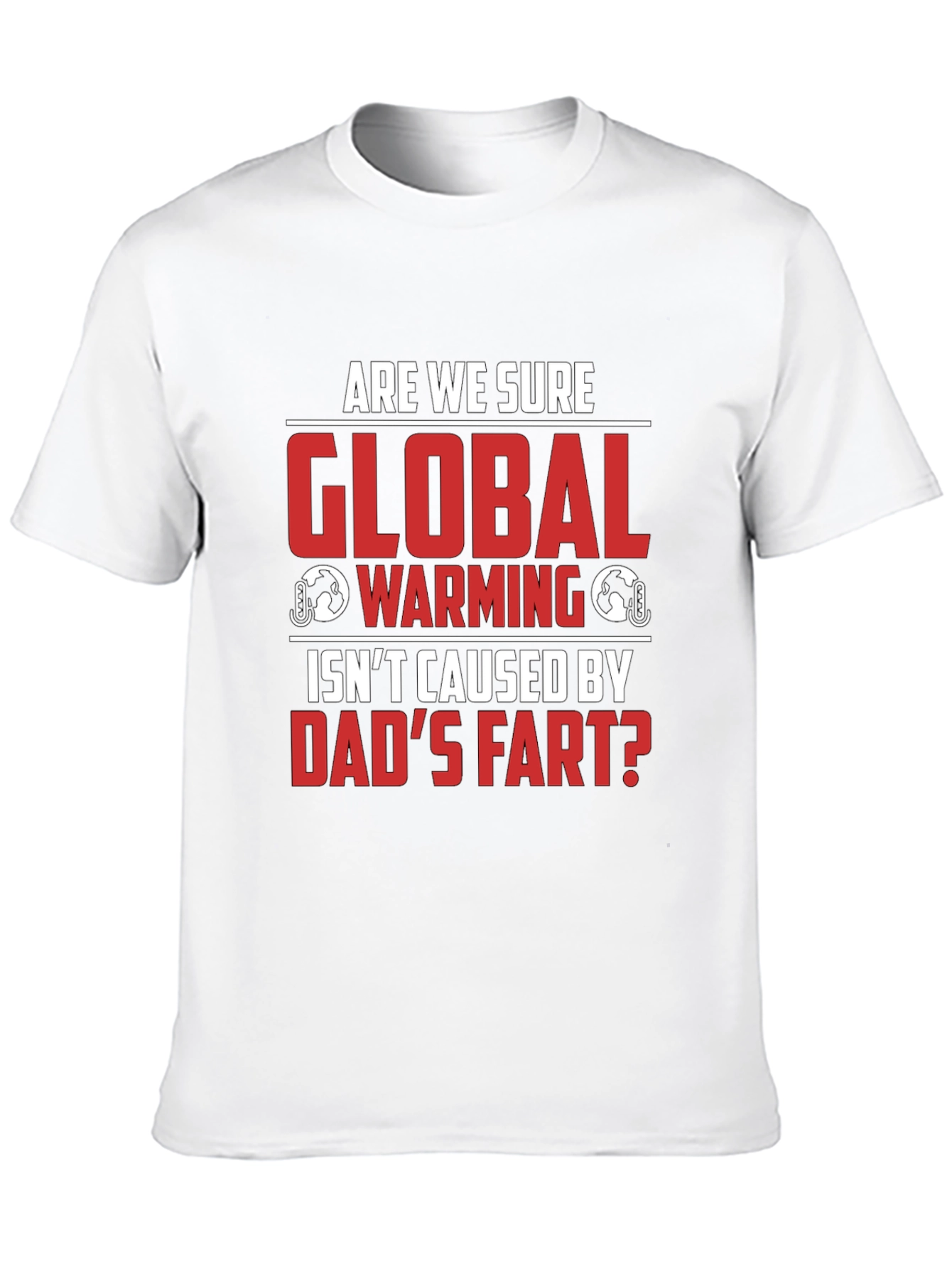 Black Dad's Fart Global Warming Humor Tee view 10