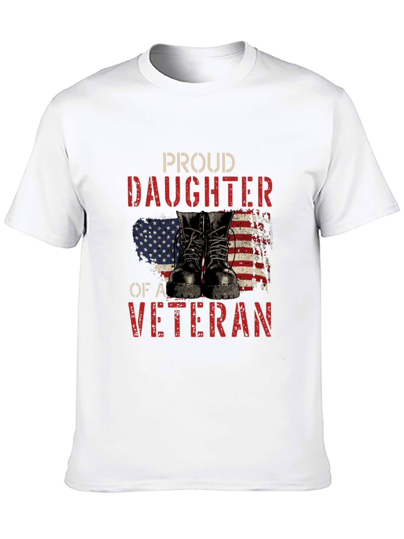 Black Proud Daughter of a Veteran Graphic Tee view 10
