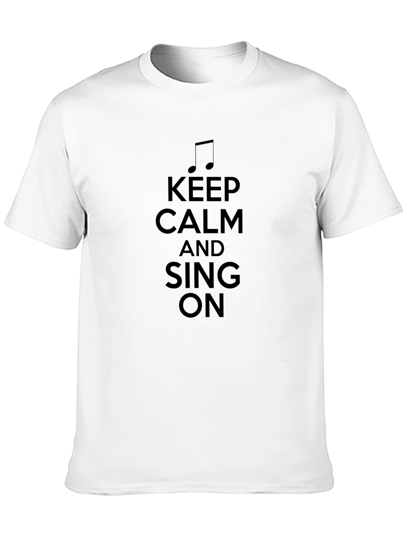Black Keep Calm and Sing On Black T-Shirt view 10