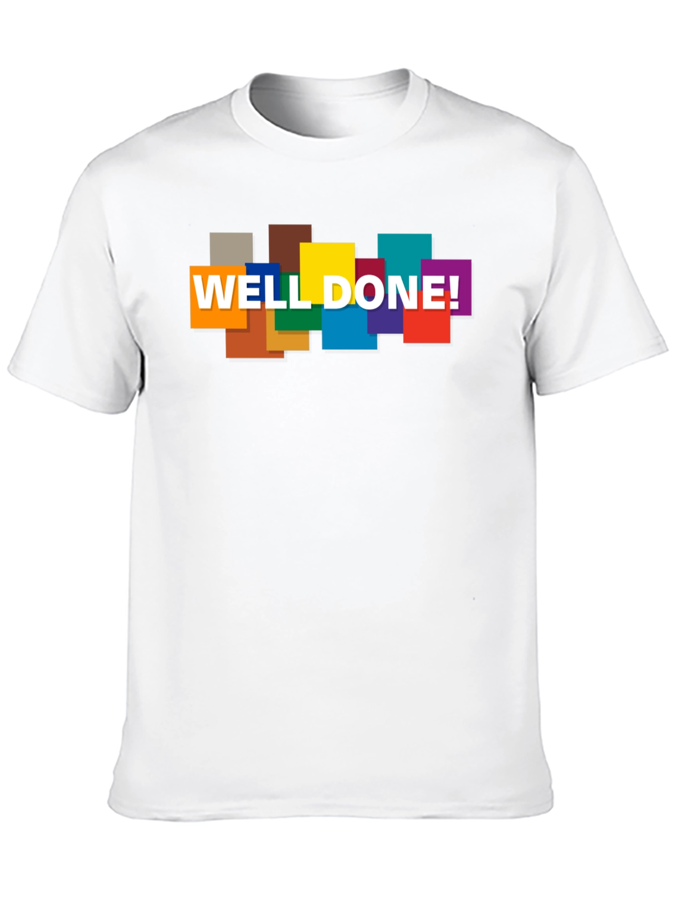 Black Well Done! Graphic Print Crew Neck T-Shirt view 10