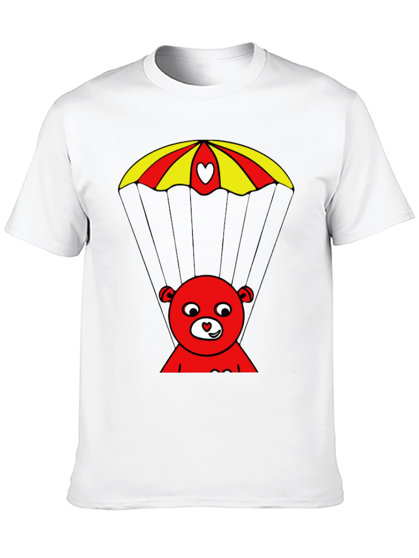 Black Red Bear Parachute Graphic Tee view 10