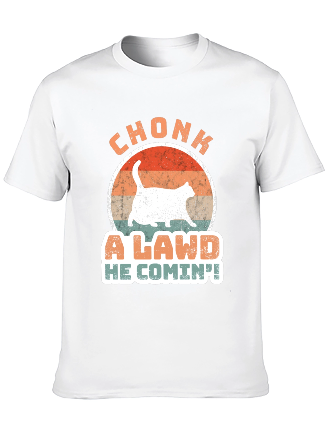 Black Chonk Cat T-Shirt - A Lawd He Comin'! view 10